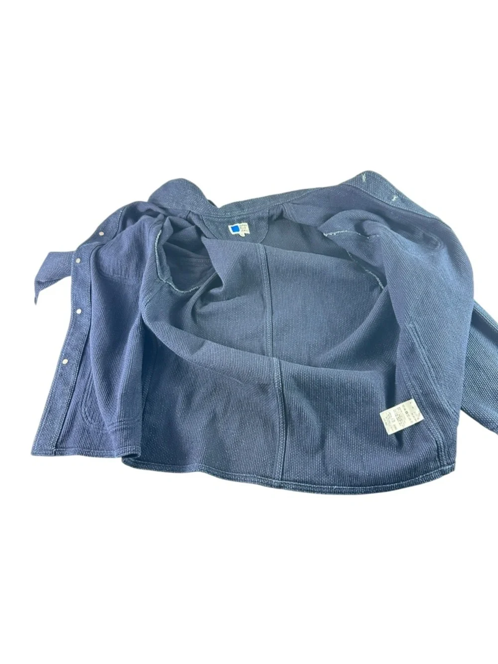 Men Japan Blue Jeans 11 oz Indigo Sashiko Chore Coat Jacket Dark Indigo XL